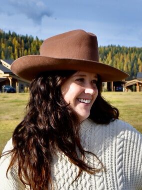 GIGI PIP Brown Ezra Western Wool Hat